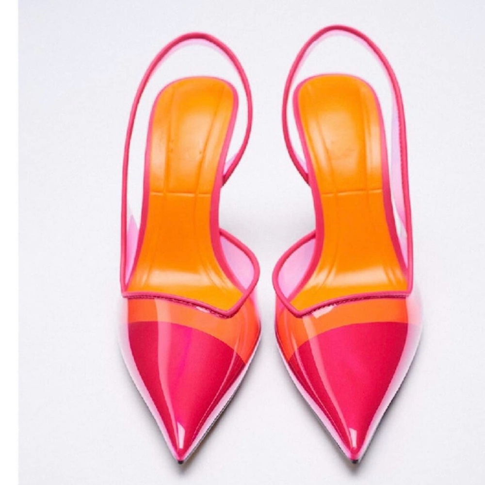 Zara Pink and Orange Heels